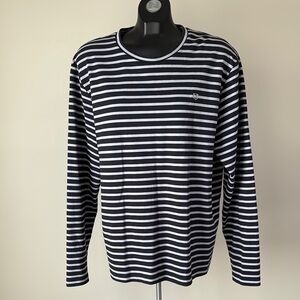 Jack and Jones Navy and Grey Striped Long Sleeve Shirt